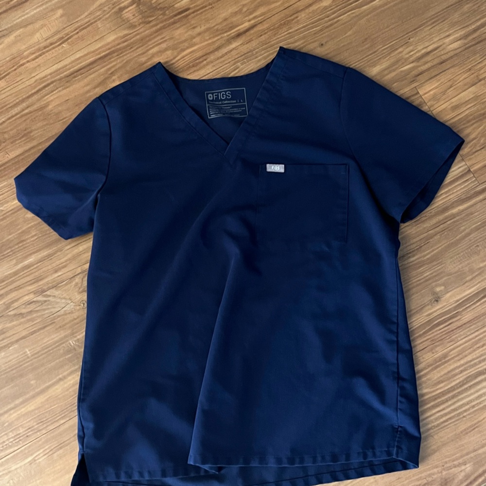 Figs Navy Medical Scrub Top